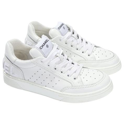 chanel white sneakers platform.